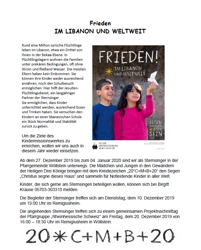 Aktion Dreikönigssingen 2019/2020