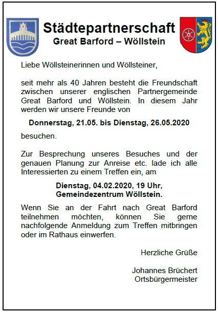 Fahrt nach Great Barford 2020